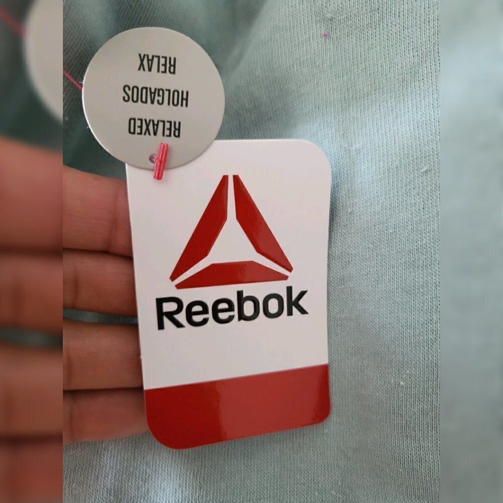 Reebok Womens Cozy Crewneck Sweatshirt with Graphic Mint Color Size L NWT - Picture 4 of 4